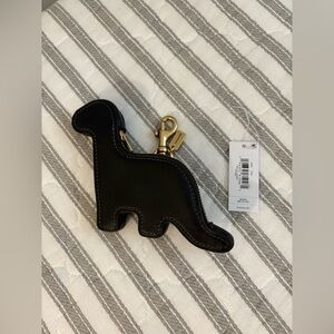Coach Dino Coin Purse Bag Charm CBR56 Black/Brass